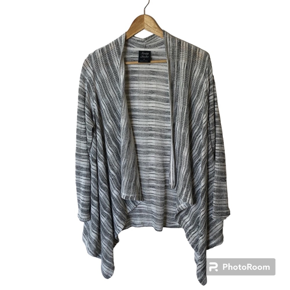 Knapp Studio Lightweight Open Knit Cardigan Sweater Women’s Size Large Office